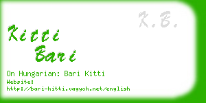 kitti bari business card